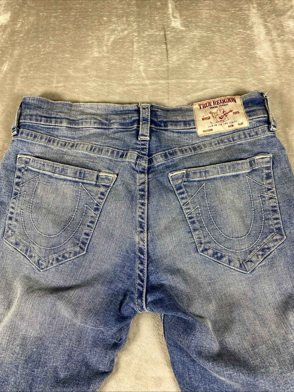 True Religion Ricky Relaxed‎ Straight Jeans Men’s 34X32 Blue Light Wash
